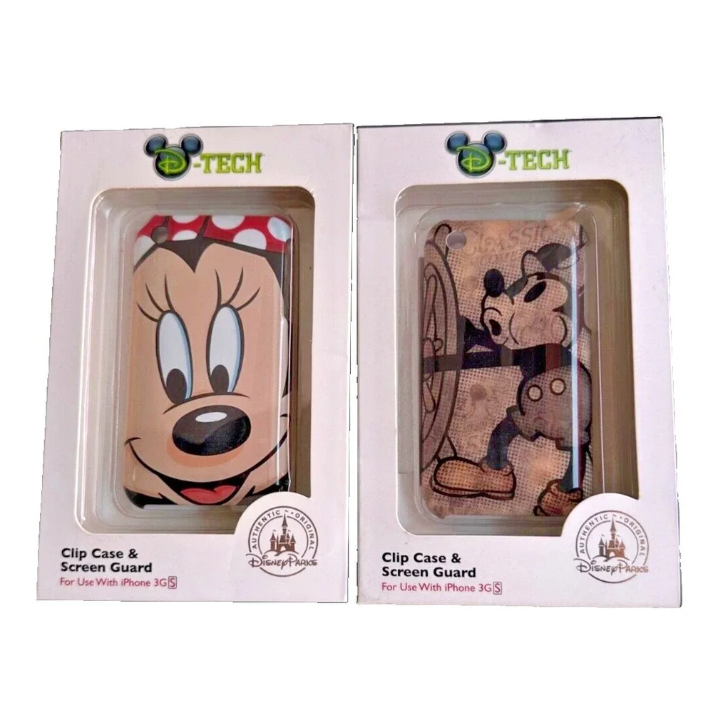 Disney D-Tech iPhone 3GS Phone Case Set Minnie Mouse Steamboat Willie WDW NIB